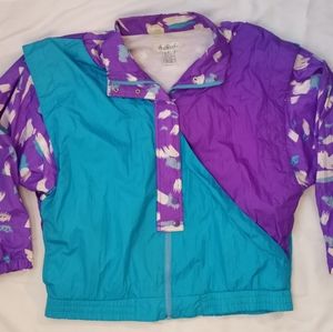 Vintage Gloria Vanderbilt nylon track suit 1980s